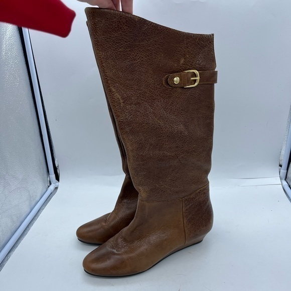 Steven By Steve Madden Women’s Inntense Brown Genuine Cognac Leather Boots - Picture 2 of 14